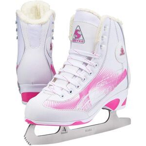 Jackson Ultima Softec Rave Figure Skates with Mark I blade, White/Pink, Youth 9